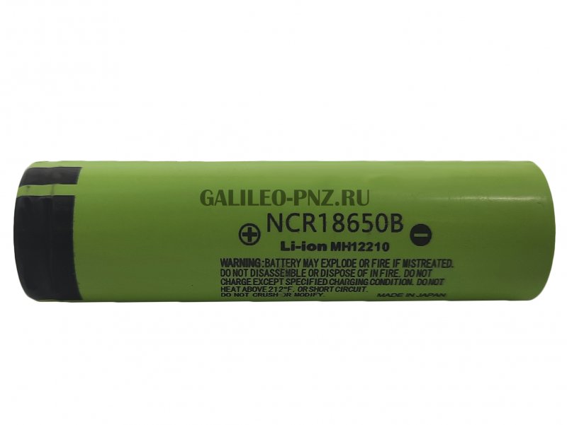 Литиевый аккумулятор (18650) 3400 mah Li-ion зеленый