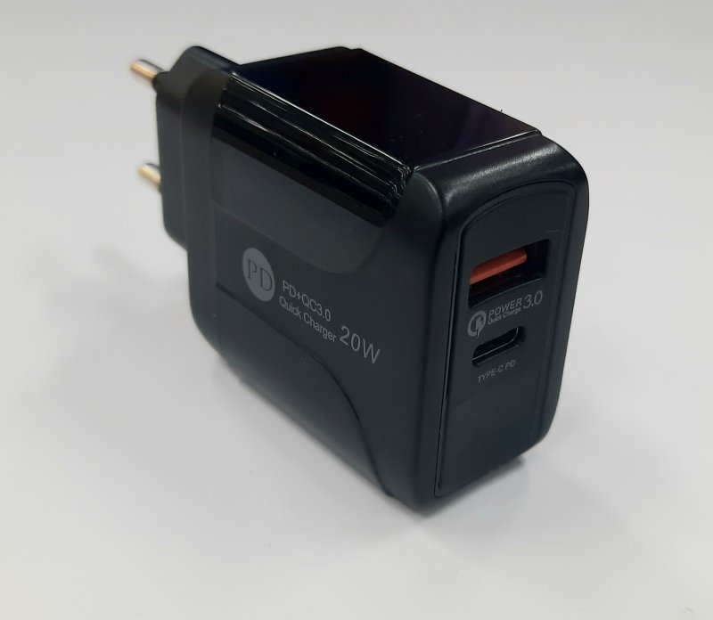 Сетевой адаптер USB+Type-C keke-PD001 20W 3,0А