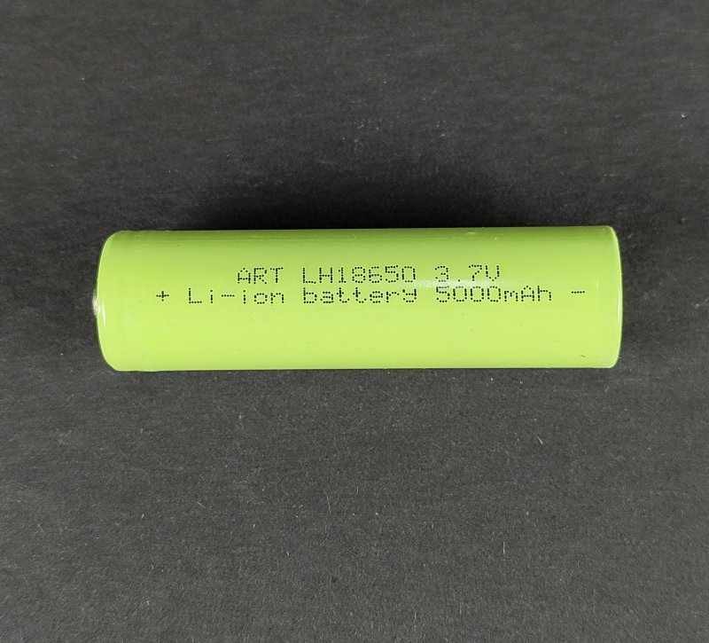 Литиевый аккумулятор (18650) 5000 mah Li-ion зеленый