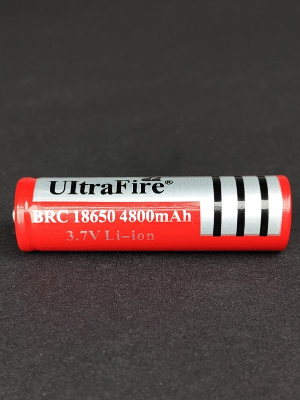 Литиевый аккумулятор (18650) 4800mAh UltraFire красный
