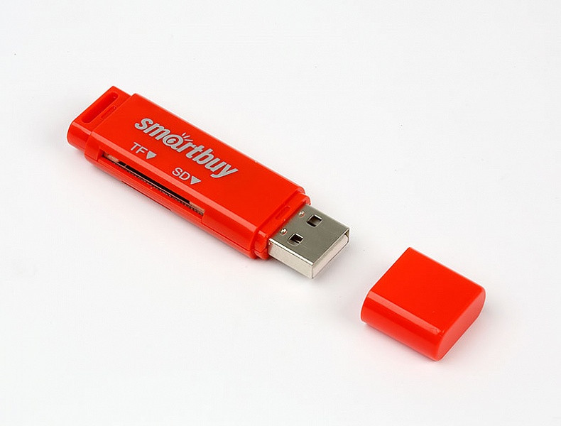 Картридер  Smartbuy USB 2.0 CBR-715-R