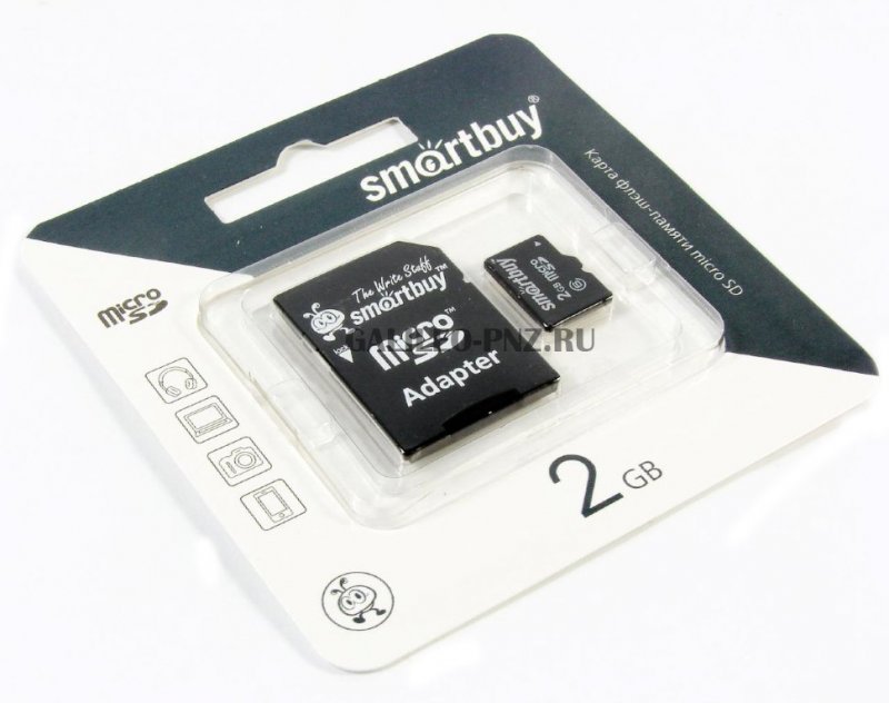 Smartbuy microSD 2GB c адаптером