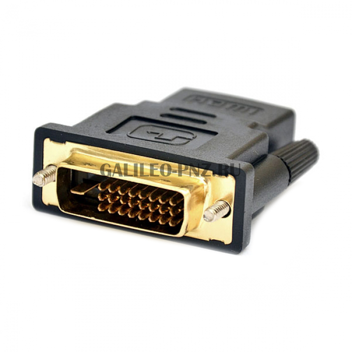 Компьютерный переходник для видеокарты HDMI гнездо - DVI штекер 