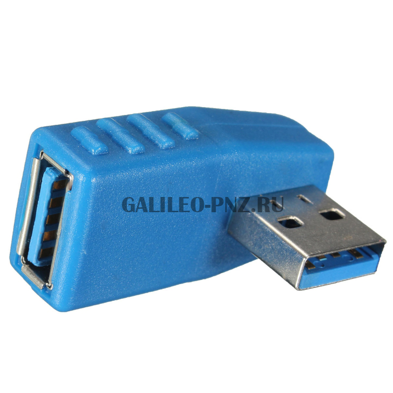 Переходник USB-гн.USB угловой (1) 3,0 