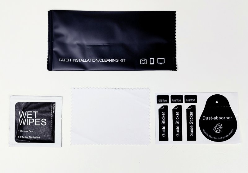 Комплект для приклеивания защитных стекол (черная упаковка)