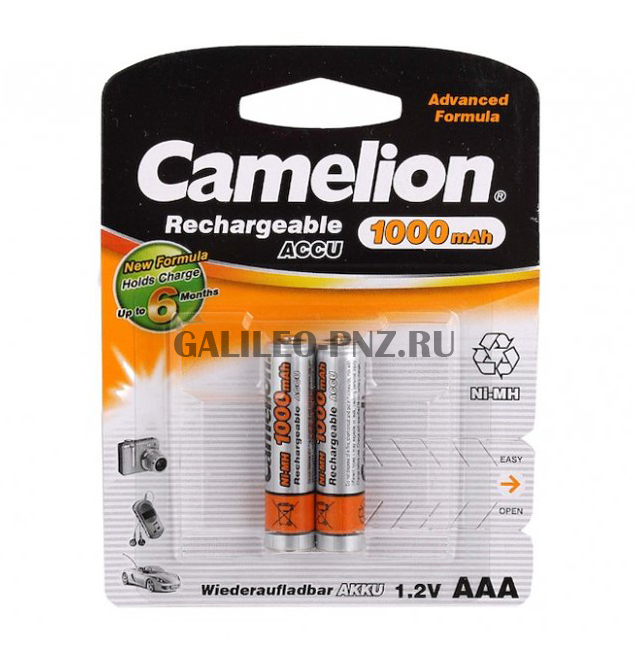 Аккумуляторная батарейка Camelion AAA 1000mAh