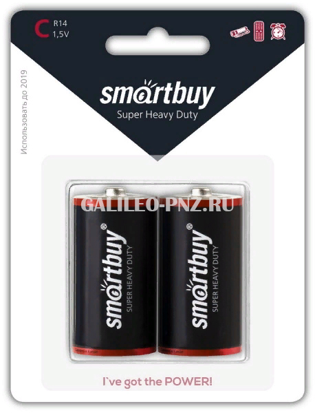 Батарейка Smartbuy блистер(2) R20