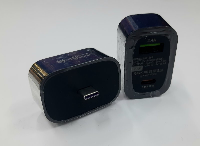 Сетевой адаптер USB+Type-C+Type-C HC-363 20W 2,4А