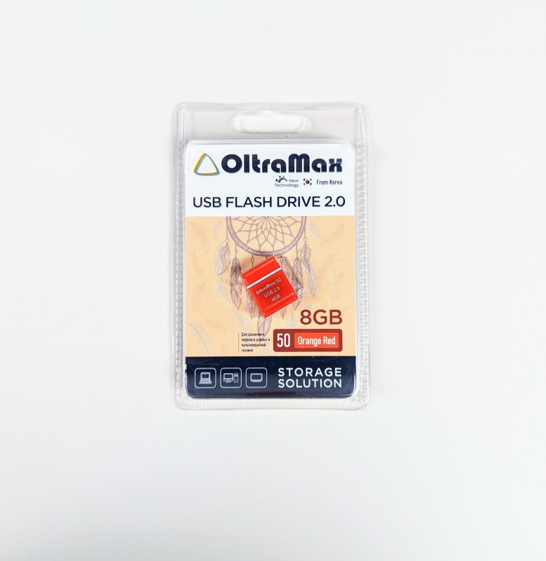 OltraMax USB флеш-накопитель 8GB Orange Red