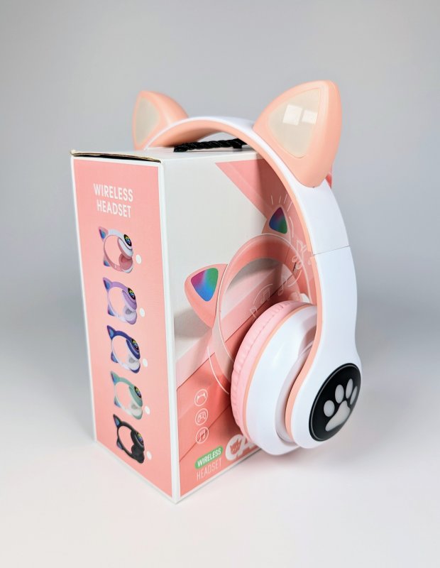 Bluetooth наушники STN-28 CAT Pink